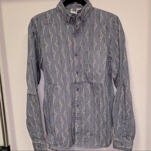 Grey and cream l/s shirt by Kennington men’s small